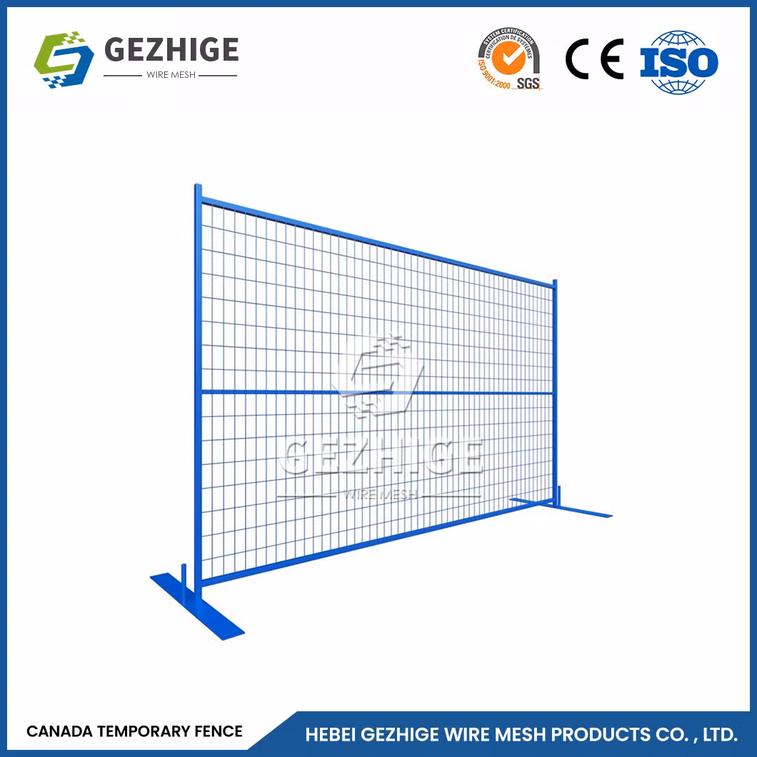Gezhige Temporary Barricade Fence Canada 50 X 100 mm 75 X 150 mm Mesh Privacy Portable Fence China Suppliers Temporary Pool Fence for Sale