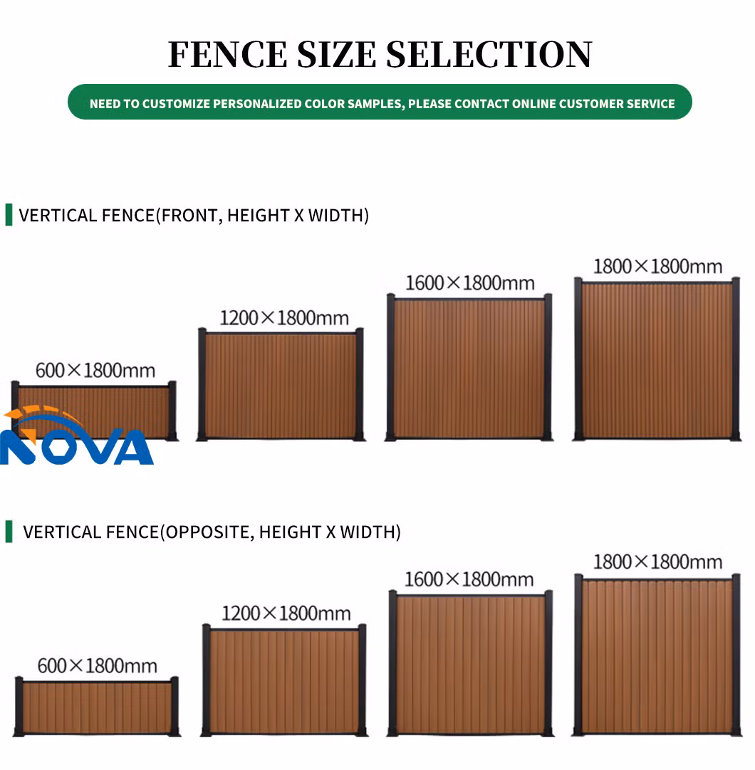 Decorative Yard Aluminium Panel Fence Metal Customized Durable Garden Privacy Fencing