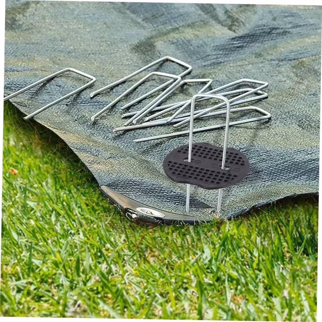 6 Inch Garden Stakes Galvanized Landscape Staples,U-Type Turf Staples for Artificial Grass, Rust Proof SOD Pins Stakes for Securing Fences Weed Barrier,Outdoor
