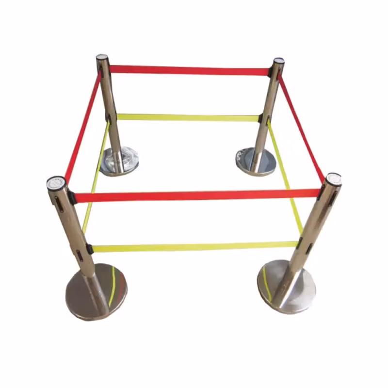 Road Warning Double Layer Retractable Belt Queue Traffic Safety Road Barrier