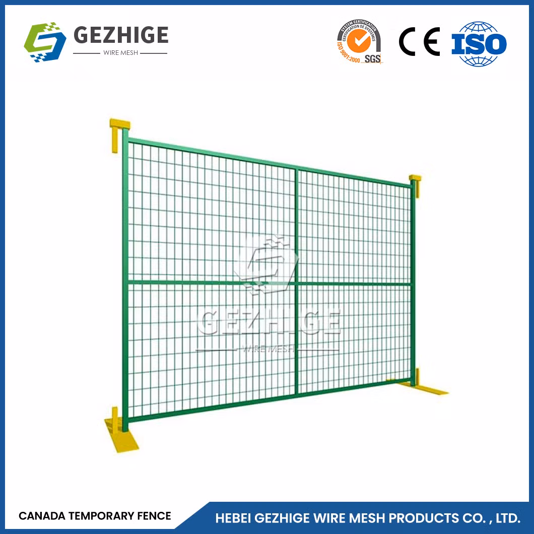 Gezhige Temporary Barricade Fence Canada 50 X 100 mm 75 X 150 mm Mesh Privacy Portable Fence China Suppliers Temporary Pool Fence for Sale