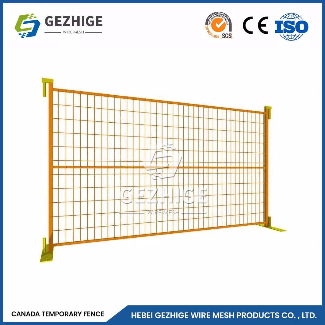 Gezhige Temporary Barricade Fence Canada 50 X 100 mm 75 X 150 mm Mesh Privacy Portable Fence China Suppliers Temporary Pool Fence for Sale