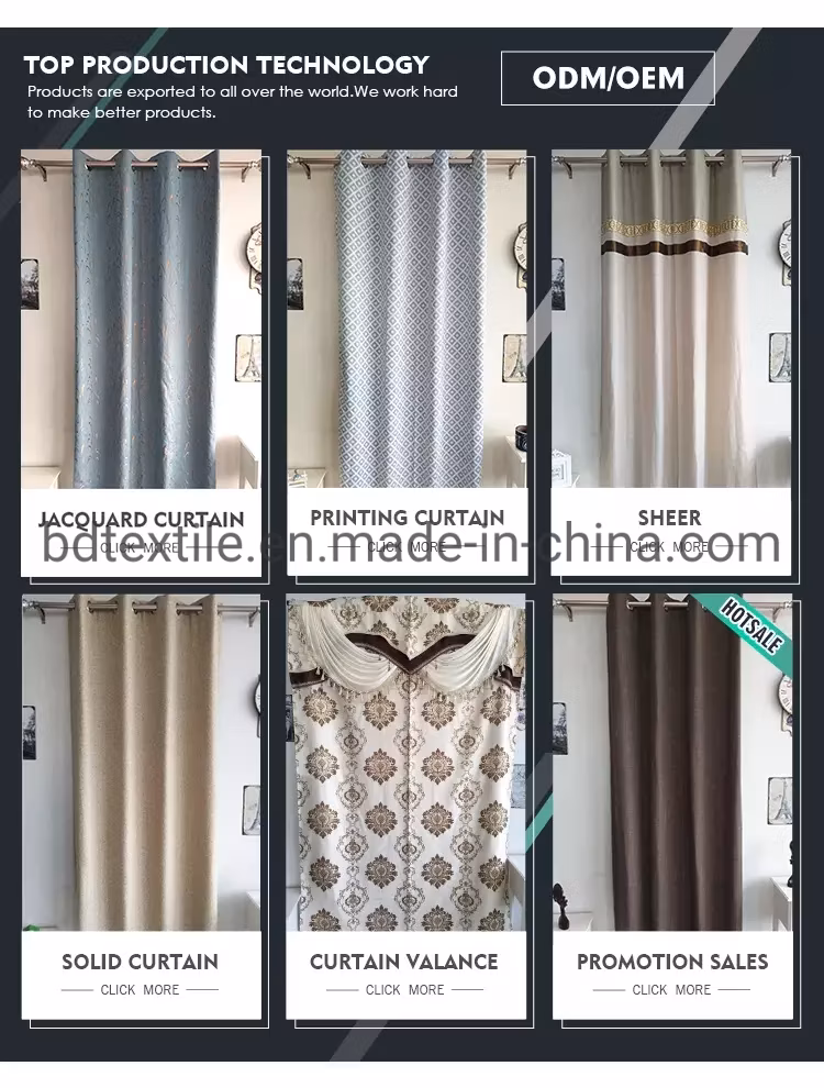 Household Decorative Beautiful Design Printing Curtain Fabric for Living Room