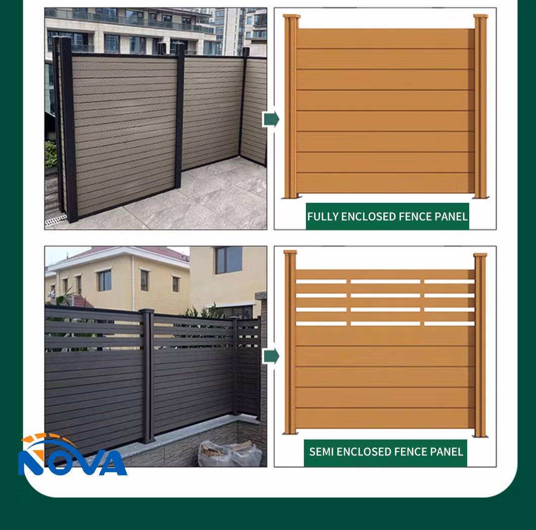 Decorative Yard Aluminium Panel Fence Metal Customized Durable Garden Privacy Fencing