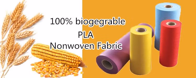 High Quality Biodegradable Corn Material PLA Spunbond Nonwoven Fabric Corn Fiber PLA Nonwoven Fabric Eco-Friendly Fabric