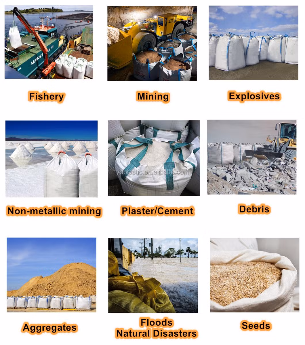 2 Tons Load Capacity Big Bag Ton Bag and Jumbo Bag PP Woven FIBC Bag