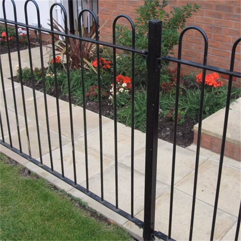 Zinc Steel Fence Bow Top Tubular Picket Fence Iron Fencing Zinc Iron Panels