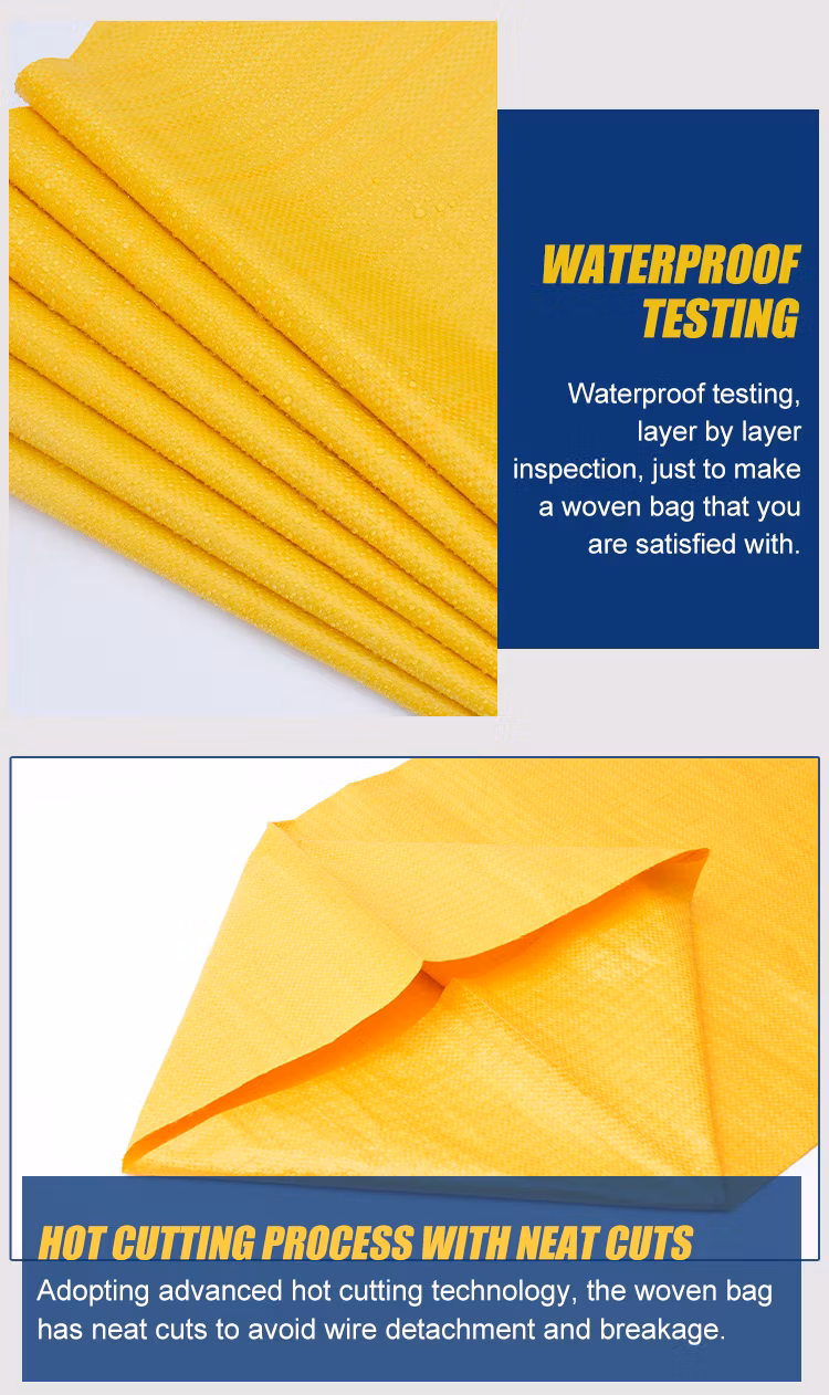 Custom PP Plastic Material Big Laminated Sugar Flour Transparent BOPP Woven Bags 25 Kg 50 Kg Rice Sack Bag