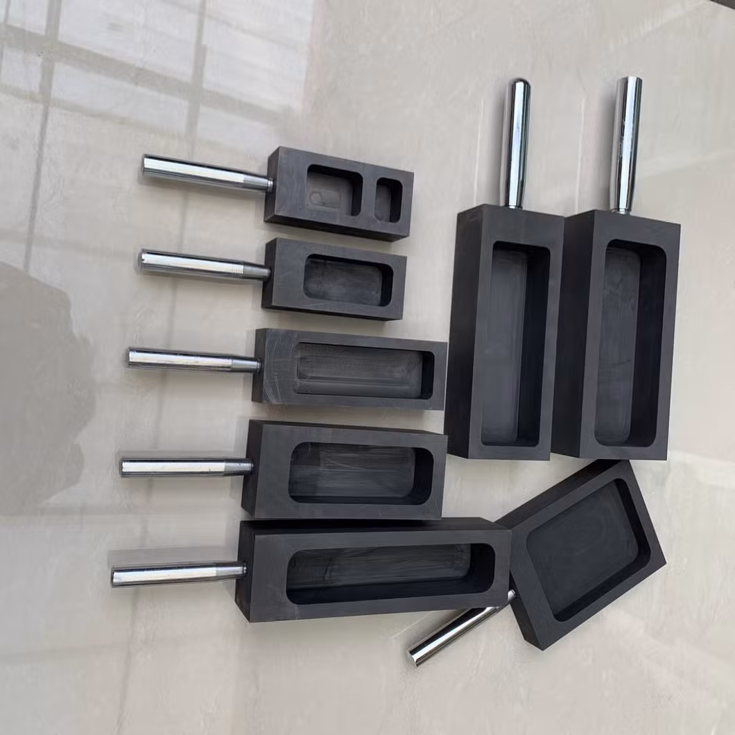 High Purity Customized 1kg 2kg 3kg Graphite Boat Casting Mold for Precious Metal Melting