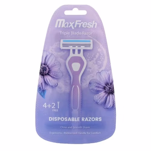 D337L Disposable Triple Blade Razor with Pivoting Head Shaving Tool for Men