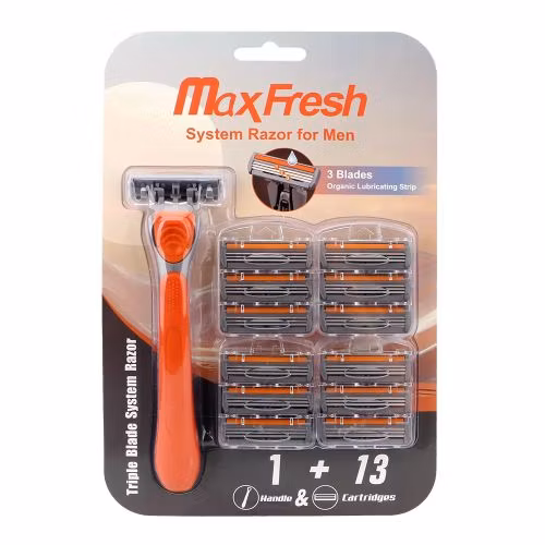 D337L Disposable Triple Blade Razor with Pivoting Head Shaving Tool for Men