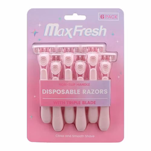D337L Disposable Triple Blade Razor with Pivoting Head Shaving Tool for Men