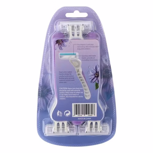 D337L Disposable Triple Blade Razor with Pivoting Head Shaving Tool for Men