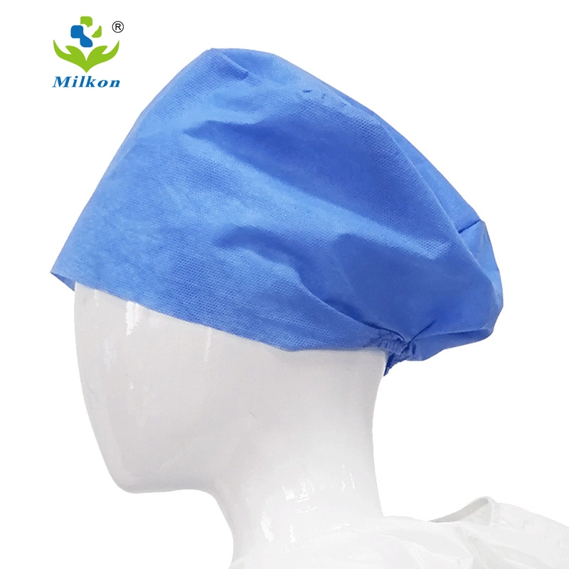 Disposable Surgical Bouffant Hats/Non-Woven Bouffant Doctor Cap Head Hair Cover with Tie for Hospital