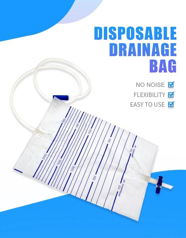 Economic Medical Cross Valve Disposable Urine Transparent Drainage Collection Bag