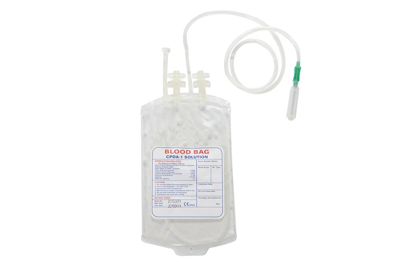 CE/ISO 13485 Medical Disposable 250ml 450ml 500ml Single Cpda Blood Collection Bag