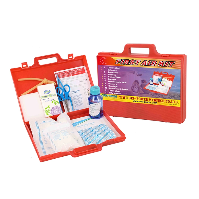 Customized OEM Large Capacity Hand Suitcase for Auto Vehicle Emergency Red First Aid Kit Box