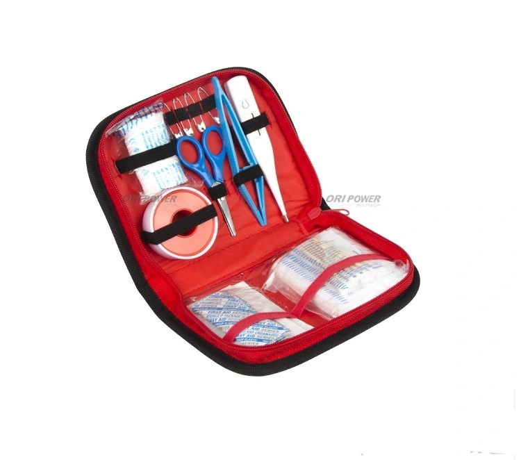 Hot Selling Waterproof Square Emergency Red Bag Convenient Camping Picnic Outdoor First Aid Case with Medical Things