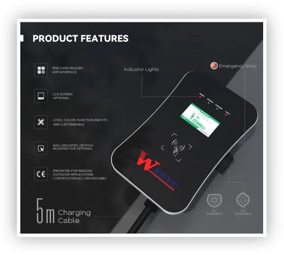 3 Phase 22kw 32A Charger Station with Electric Car Charging Cable Wallbox EV Charger with Load Balance