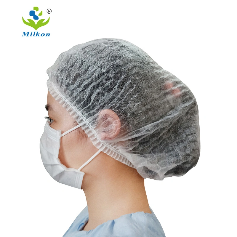 Disposable Surgical Bouffant Hats/Non-Woven Bouffant Doctor Cap Head Hair Cover with Tie for Hospital