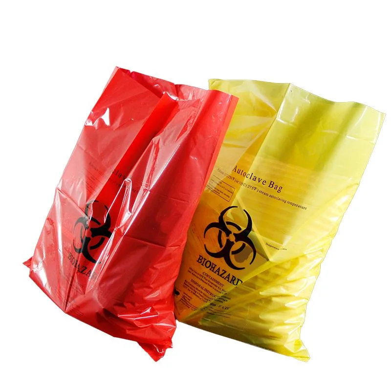 Medical Disposable Plastic PP HDPE Yellow Red Black Garbage Autoclavable Waste Bag Biohazard Bags