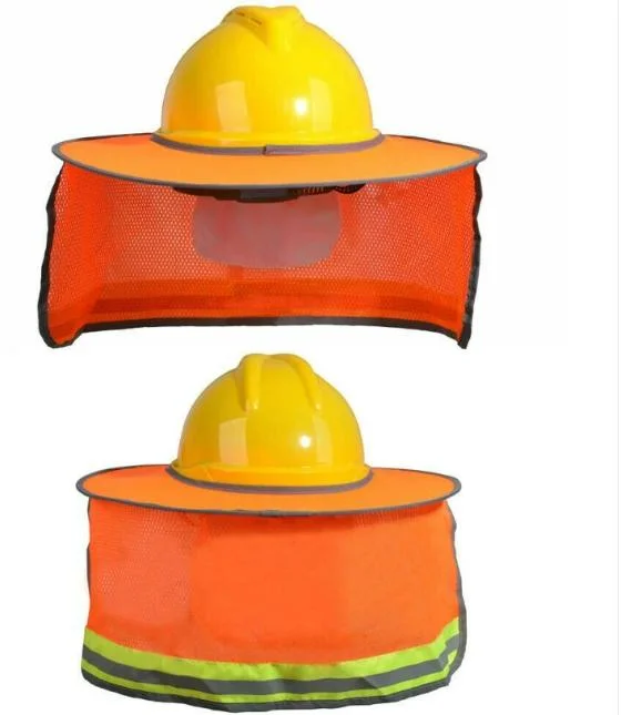 High Visible Yellow/Orange Helmet Full Brim Cover Hard Hat Full Brim Cover Neck Cover