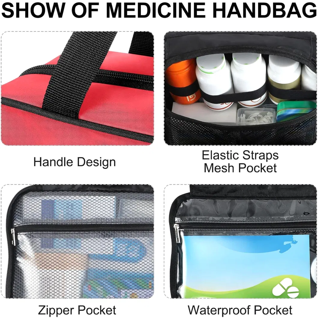 Custom Print Travel Pill Bottle Box Medicine Medication Medical First Aid Tool Storage Organizer Packaging Cloth Pouch Bag Case