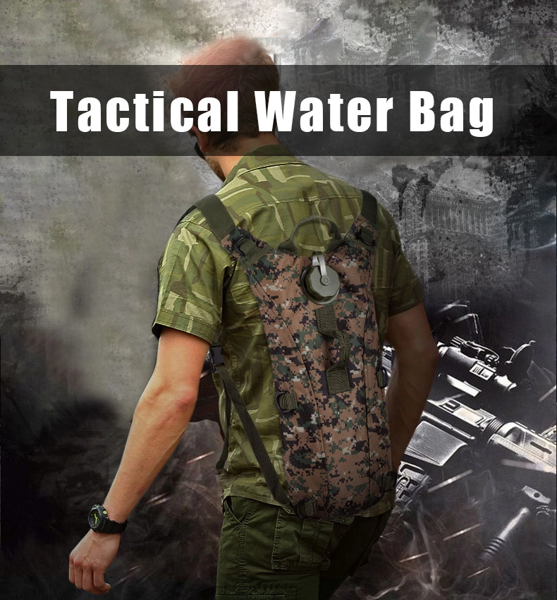 Outdoor Hunting Molle Nylon Bag Tactical Hydration Backpack Tactical Camo Water Backpack with 3L Water Bladder