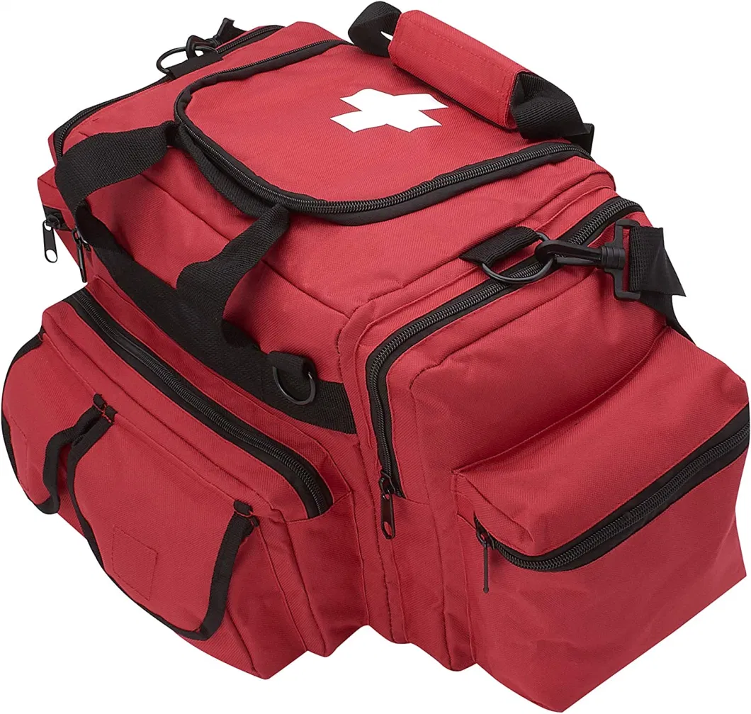 EMS Emergency Medical Trauma Bag First Aid Responder Bag Red