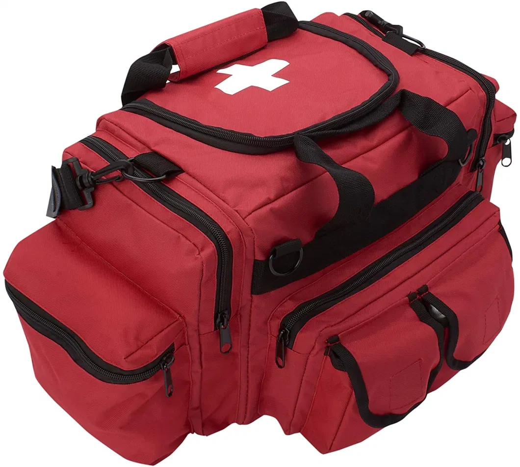 EMS Emergency Medical Trauma Bag First Aid Responder Bag Red