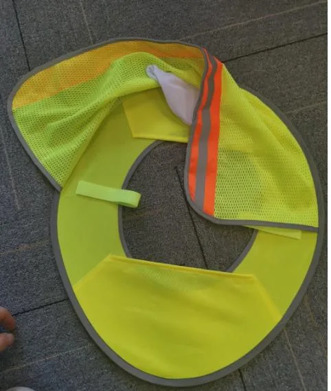 High Visible Yellow/Orange Helmet Full Brim Cover Hard Hat Full Brim Cover Neck Cover