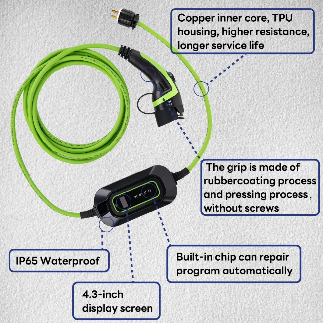 Type Portable EV Charger 32AMP 7.2kw with 5m Cable Cee Plug