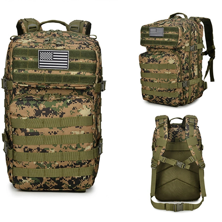 Backpack 48L Outdoor Climbing Riding Large Capacity Camping Bag Waterproof 3p Camouflage Tactical Backpack