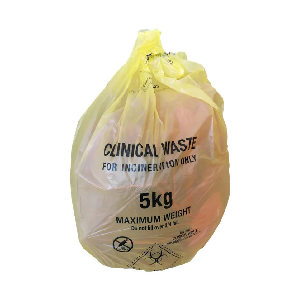 Hospital Plastic Autoclave Garbage Bag Red Medical Waste Bag with Biohazard Logo