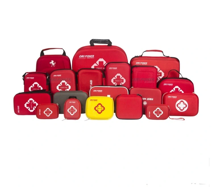 Hot Selling Waterproof Square Emergency Red Bag Convenient Camping Picnic Outdoor First Aid Case with Medical Things