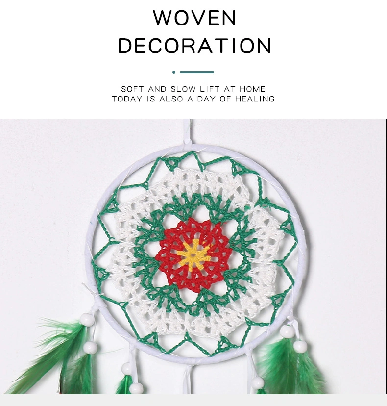 Christmas Color Dream Catcher Feather Decoration Wall Hanging Decoration