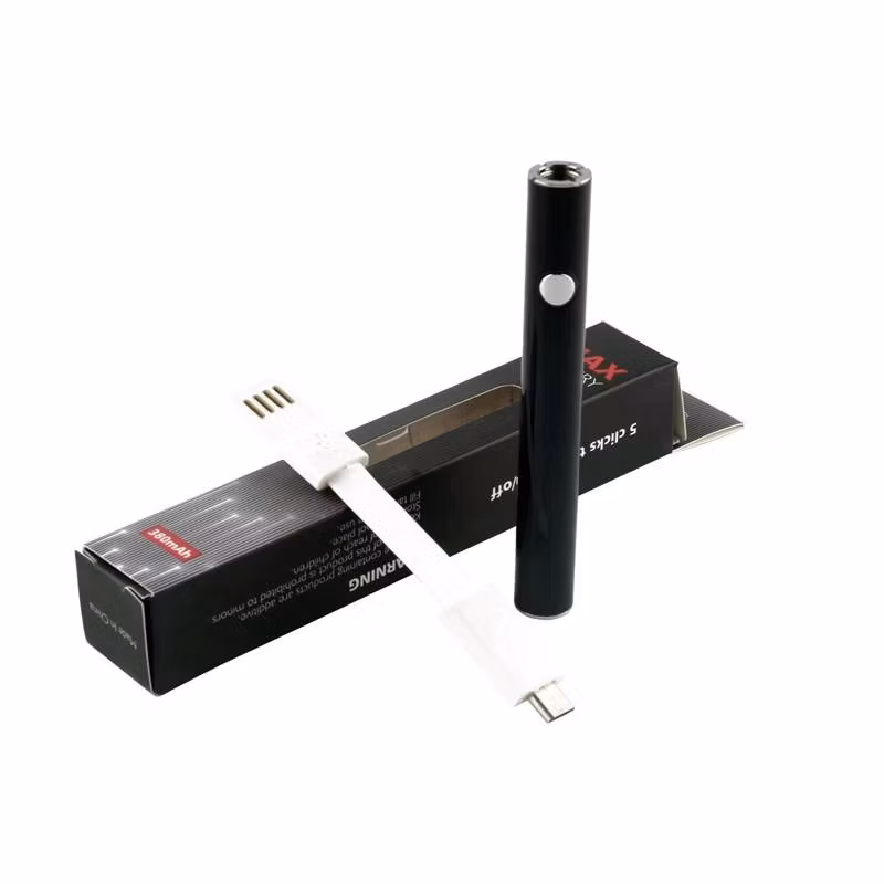 Preheat VV 280mAh 320mAh 350mAh 400mAh 510 Thread Vape Pen Ecig E Cigarette Battery with Preheating Button Variable Voltage USB Type C Rechargeable OEM Custom