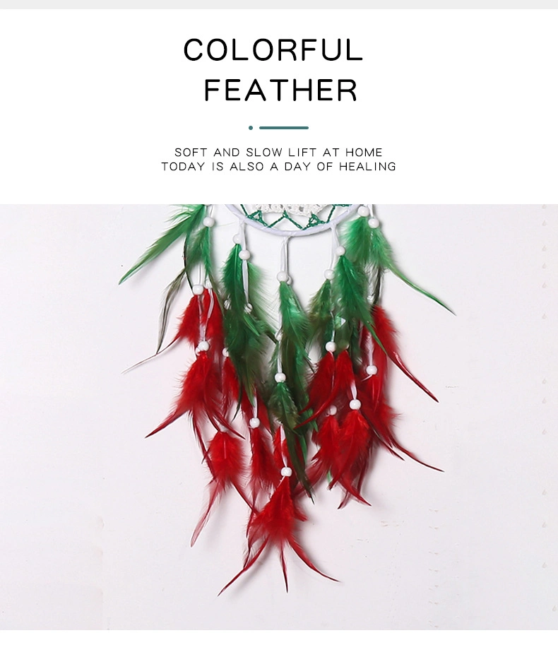 Christmas Color Dream Catcher Feather Decoration Wall Hanging Decoration