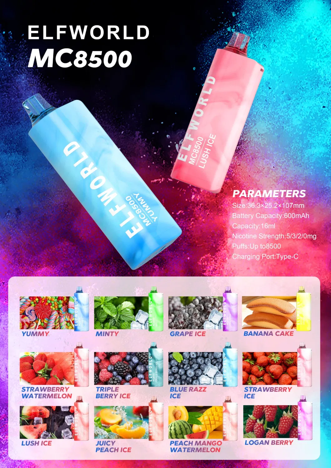 Wholesale Disposable Vape Pen Electronic Cigarette Lost Vape Mary Mo5000 600 3500 Puff Bar Hot Sale Factory Direct Price Elfworld Caky 7000 Puff Random Vape Pen