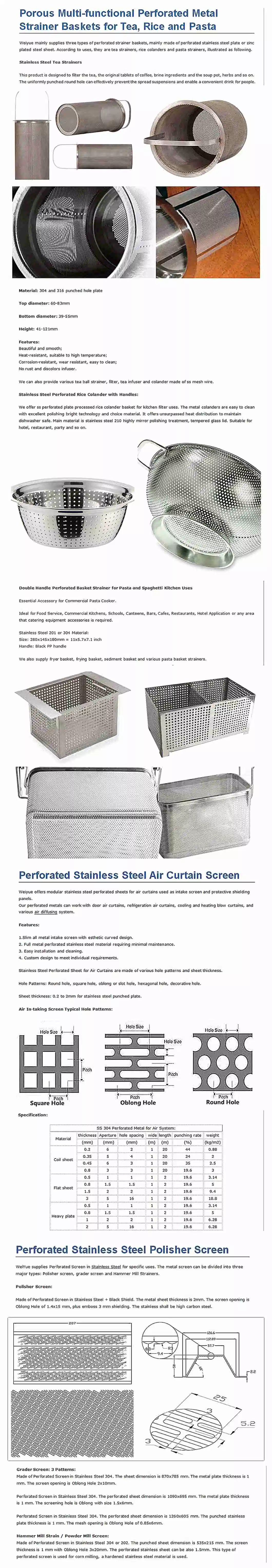 Perforated Metal Screen Spiral Lock Seam Perforated Metal Tube