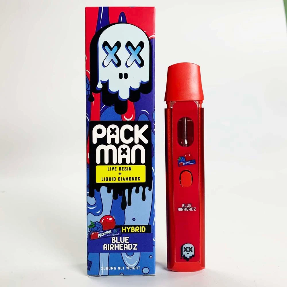 Pack Man Disposable Vape Pens Live Resign Liquid Diamonds 2ml Rechargeable Empty Preheat Device Pod Type C DAB Pen 280mAh Battery Starter Kit