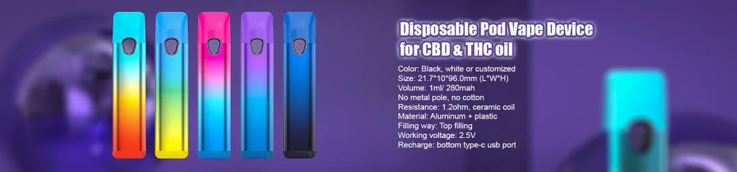 Smok Vaper Disposable Packaging Vape 0.5ml/1.0/0.8ml Ceramic Coil 510 Disposable DAB Live Resin Empty Pod System Cigarette Rechargeable Disposable Vape Pen