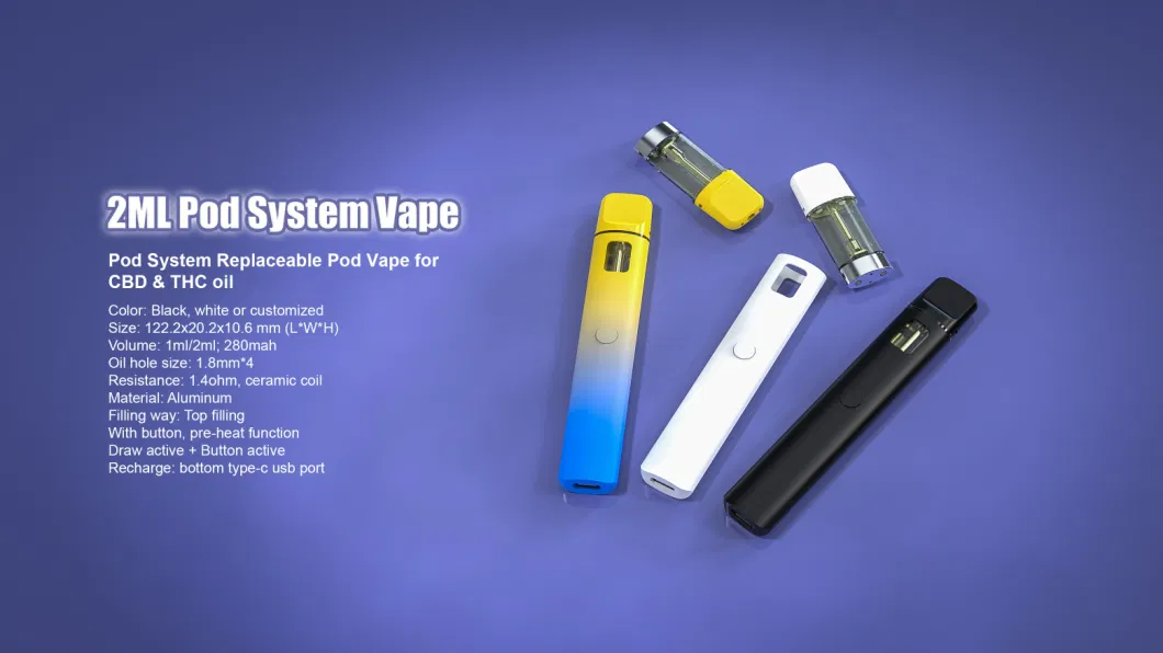 Smok Vaper Disposable Packaging Vape 0.5ml/1.0/0.8ml Ceramic Coil 510 Disposable DAB Live Resin Empty Pod System Cigarette Rechargeable Disposable Vape Pen