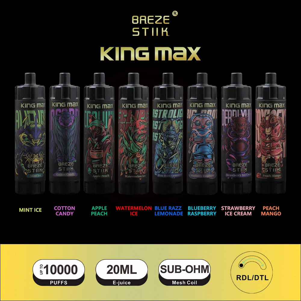 Direct to Lung E Cigarette Baeze Stiik Kingmax 10000 Puffs Disposable Vape