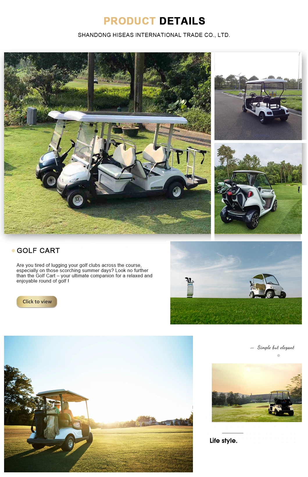 All-Terrain Airport Electric off Road Club Right Hand Drive Dimensions Dash Four Seats Golf Cart