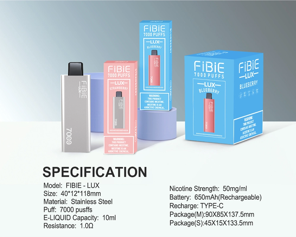 Fibie Vape 7000 Puffs LED Display Digital Vaping Mod Disposable Vape 12000 Puffs E Cig Wholesale Electriic Cigarette Pod