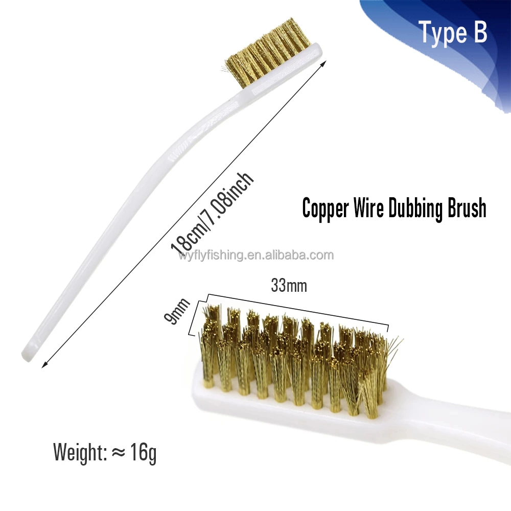 Fly Tying Dubbing Brush &amp; Comb Stainless/Copper Wire Brushes Fly Tying Tools