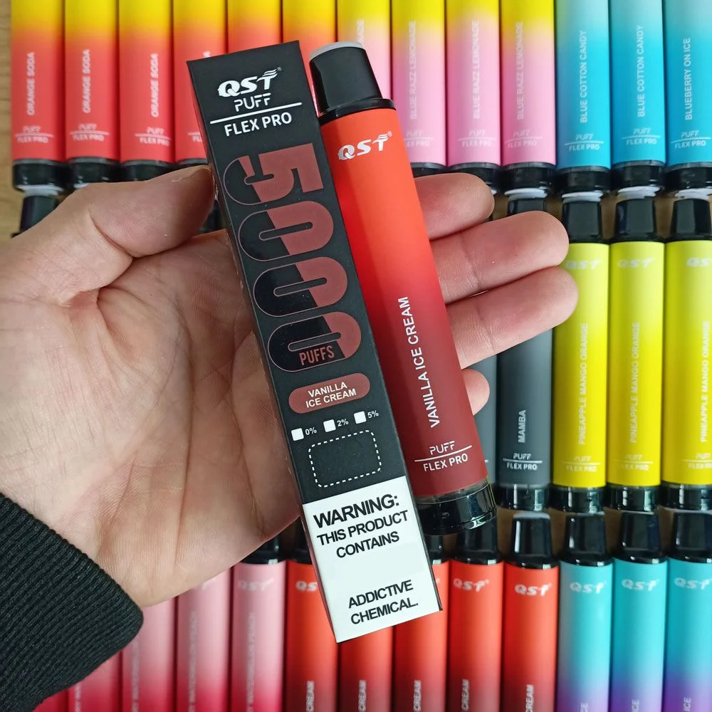 Qst Puff Flex 5000 Vape Disposable Vape or Disposable Electronic Cigarettewape Pen Puff Hookah Vape 12ml Ejuice 2% Nicotine Vs Elf OS Vape Bar 5000 Puff E-Cig