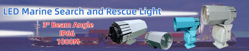 Factory Price 1km Beam 3&deg; LED Nautical Search Rescue Lights 300W up&Down Rotatable IP66 Waterproof LED Maritime Search Rescue Light Remote Control