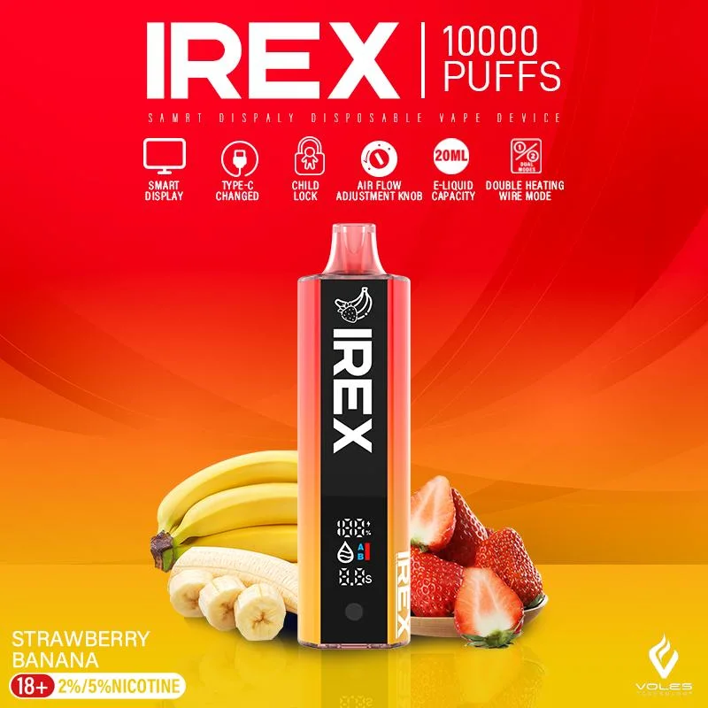 Bestseller Irex 10000 Puffs Disposable Vape Pen Fruit Flavor Disposable Vape Vaporizer 10K Vape Manufacturers Vaping Shop Electronic Cigarette